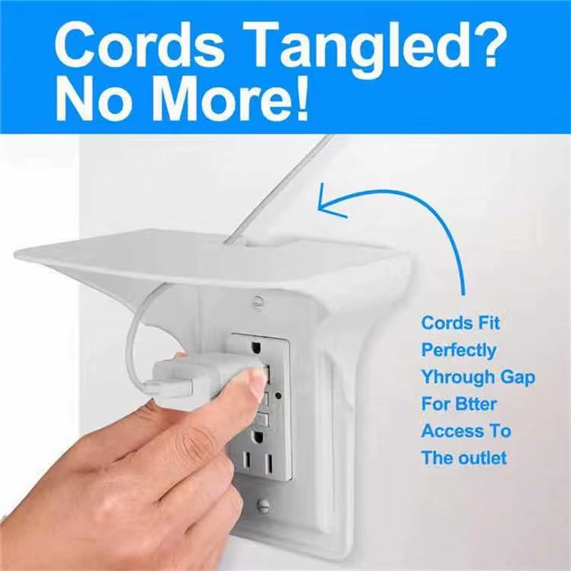 Wall Outlet Shelf Standard Vertical Duplex Outlet with Cable Channel