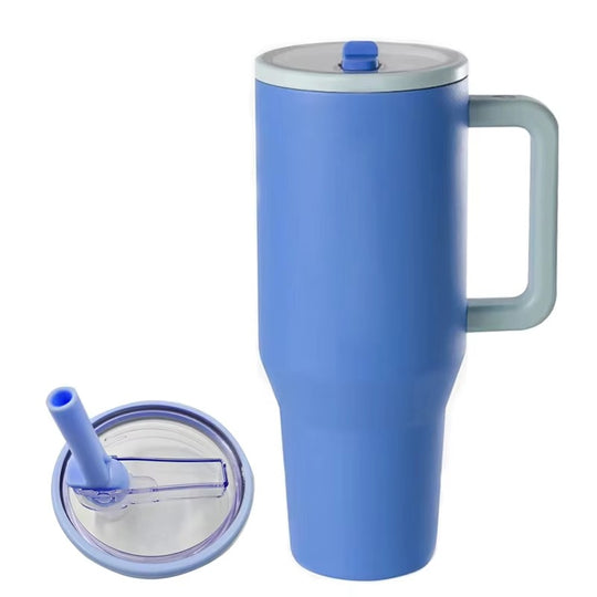 Stainless Steel Tumbler with Handle Straw Vacuum Insulated