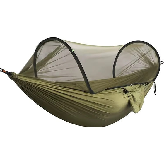 Ultra-Light Travel Camping Hammock Pop-up Net Hammock, Breathable,Quick-Drying Parachute Nylon (MOQ 10 Sets)