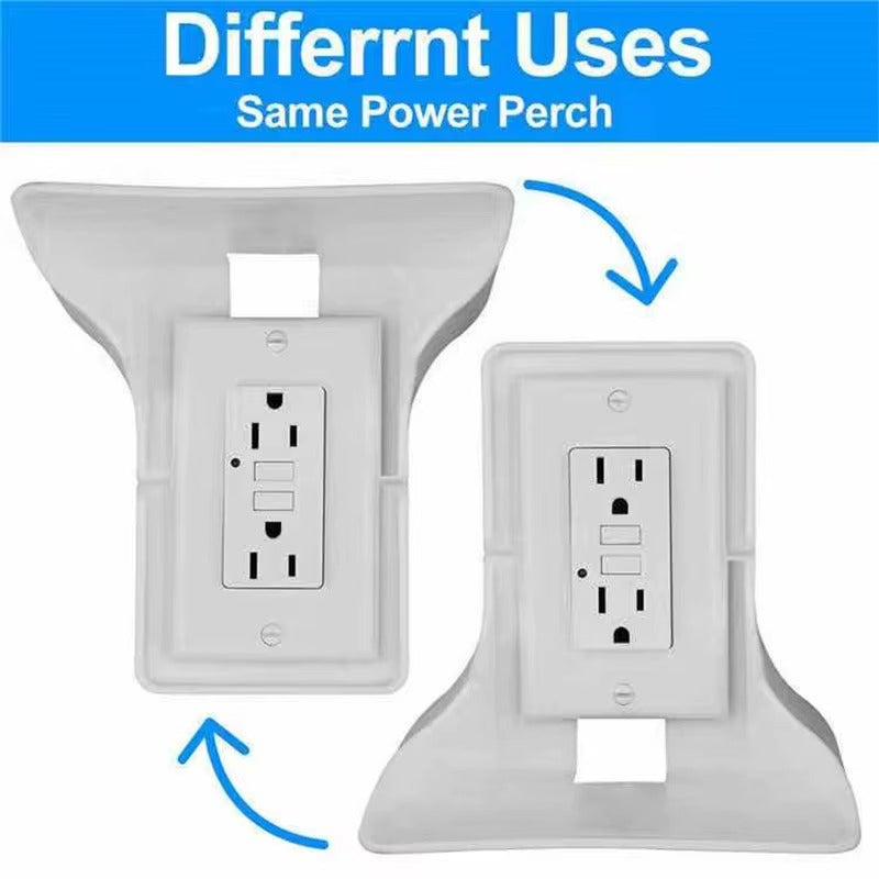 Wall Outlet Shelf Standard Vertical Duplex Outlet with Cable Channel