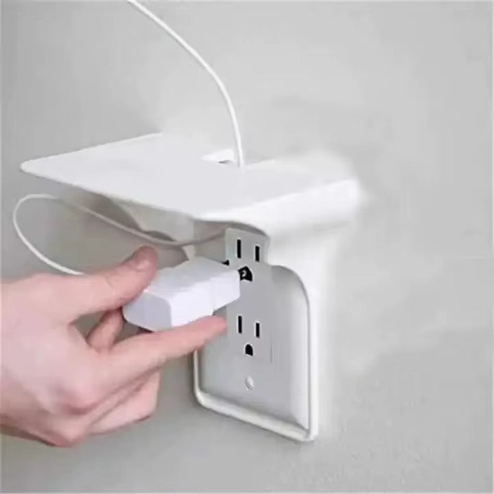 Wall Outlet Shelf Standard Vertical Duplex Outlet with Cable Channel