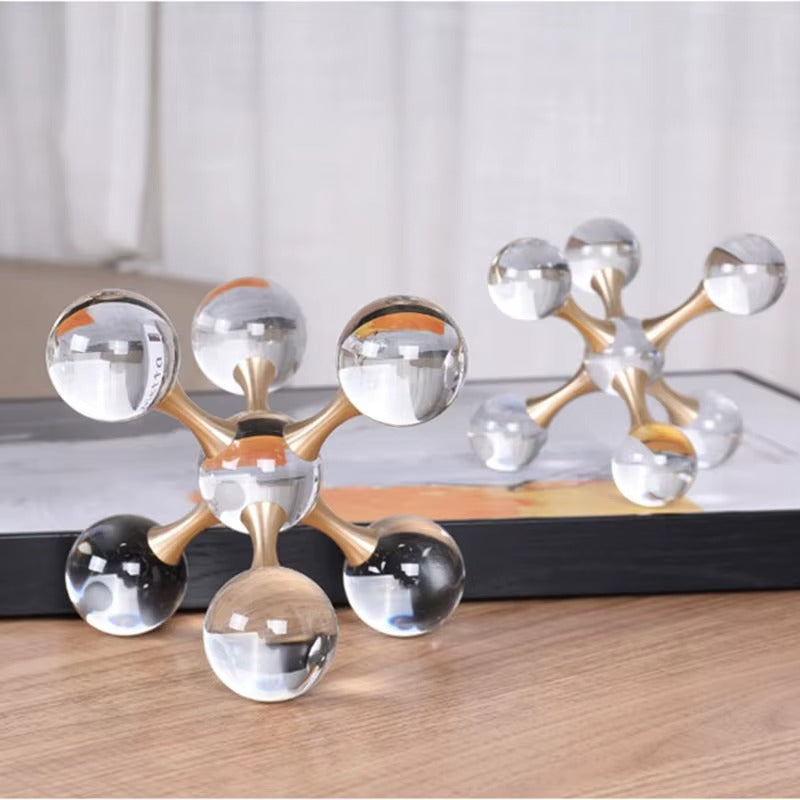 Golden Crystal Ball Home Decor for Modern Western House Decor (MOQ: 10 Sets)