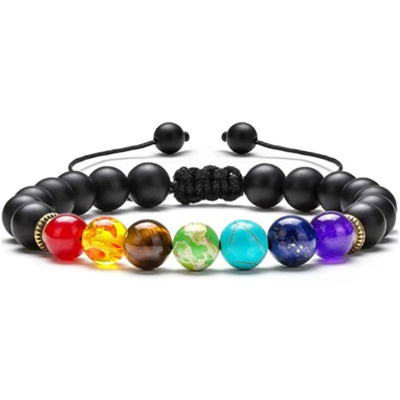 Chakra Energized Bracelet Braided Rope Natural Stone Yoga