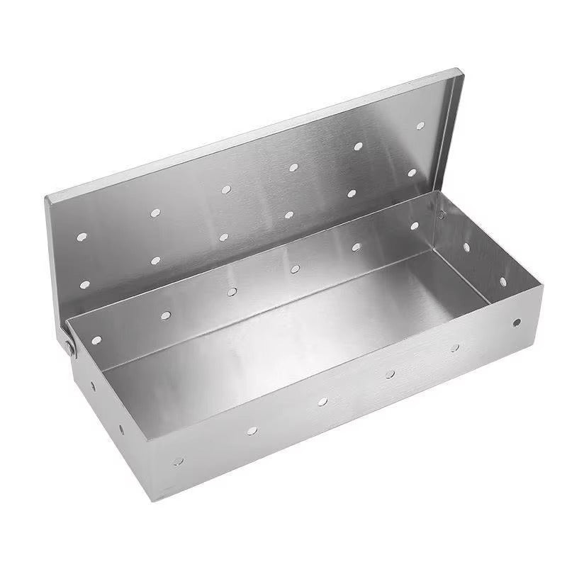 Smoker Box, BBQ Wood Chips Smoker Box for Gas or Charcoal Grills (MOQ 10 Sets)
