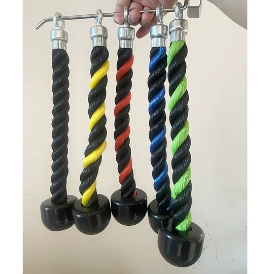 Tricep Rope For Pulley System Attachment, LAT Pull Down, Weight Fitness With Pulldown Grips (MOQ 10 pcs)