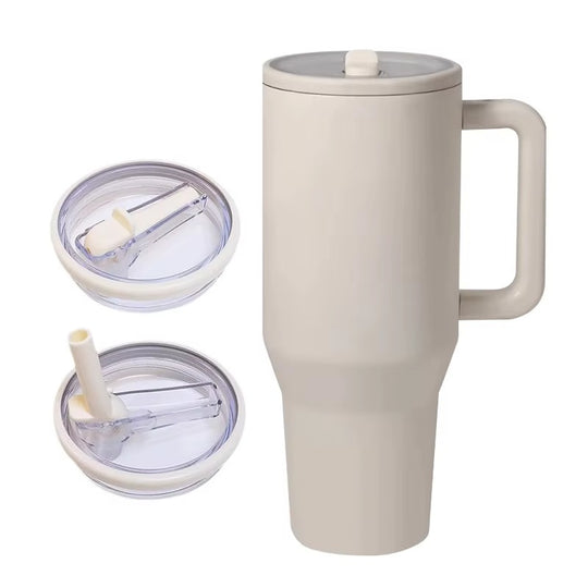 Stainless Steel Tumbler with Handle Straw Vacuum Insulated