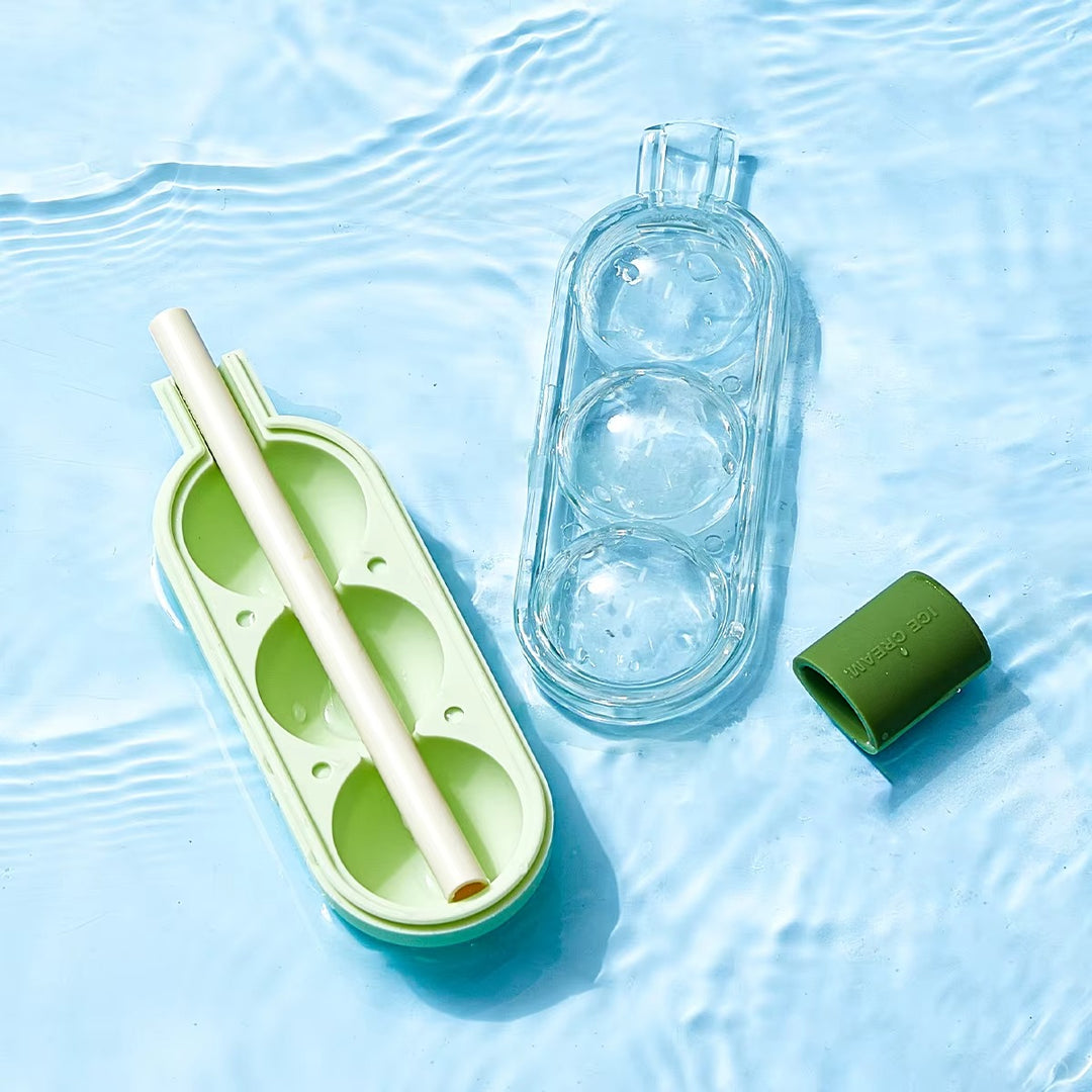 Popsicle Tubs Freezer Maker Custom Silicone Easy Release Ice Cream Mold with Straw