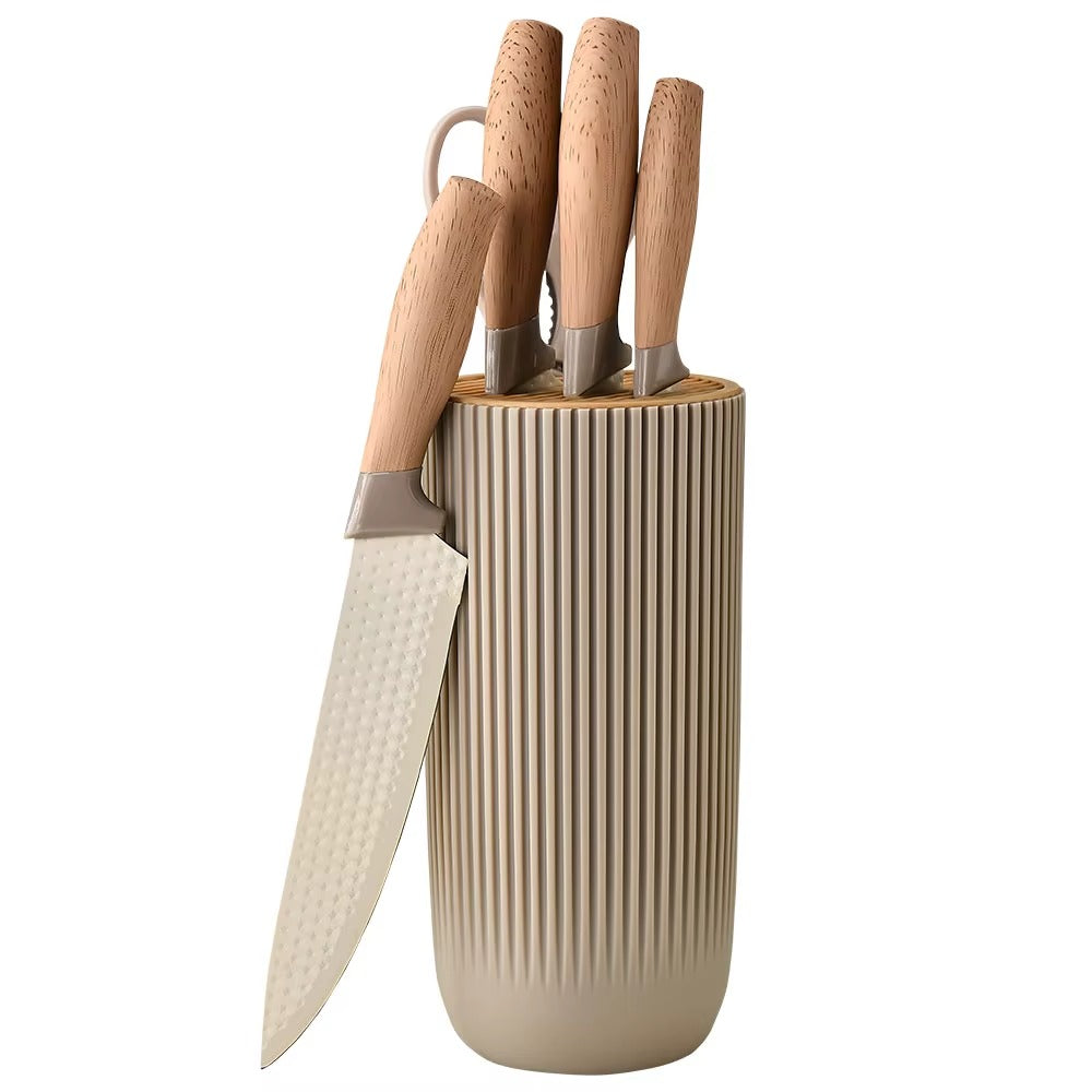 Stainless Steel Kitchen Knives Kitchen Knife Wood Grain PP handle (MOQ 10 Sets)