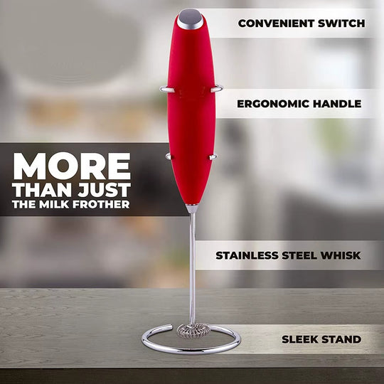 Portable Drink Mixer Stainless Steel Drink Mixer with Frother Stand (MOQ 10 Sets)