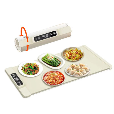 Electric Warming Tray with Adjustable Temperature Foldable Food Warmer