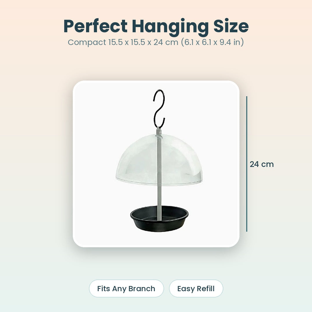 Bird feeder size 15.5 x 15.5 x 24 cm