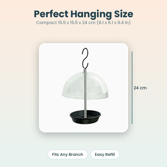 Bird feeder size 15.5 x 15.5 x 24 cm