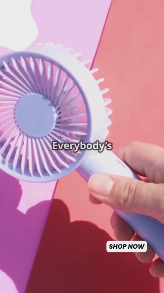 Handheld Fan USB-C Rechargeable Portable Cooling Mini Fan with Wearable (MOQ 10 Pcs)