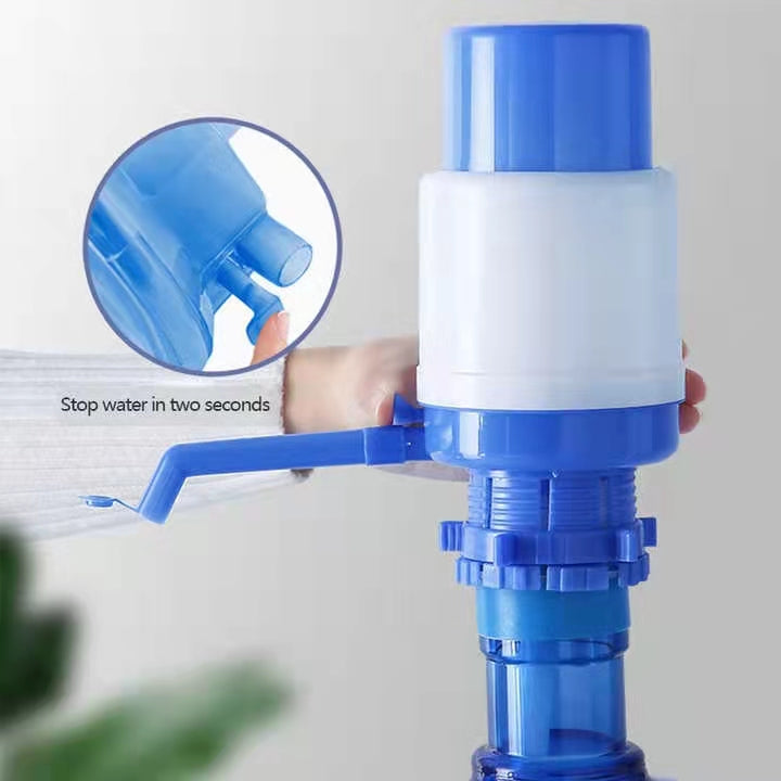 Hand Press Large Bottle Dispenser Mini Portable Plastic 19litter 20L Litre 5 Gallon Desktop Blue