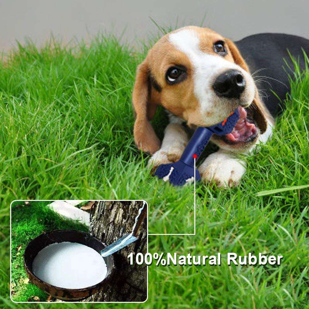 Interactive Durable Dog Toys Tough Natural Rubber Dumbbell Toy for Large Medium Dogs