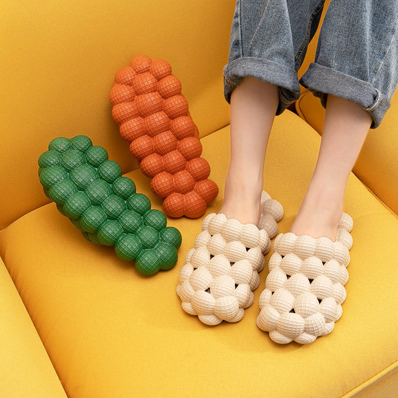 Lychee Bubble Slippers for Women Men's Beach Slides Sandals Soft Massage