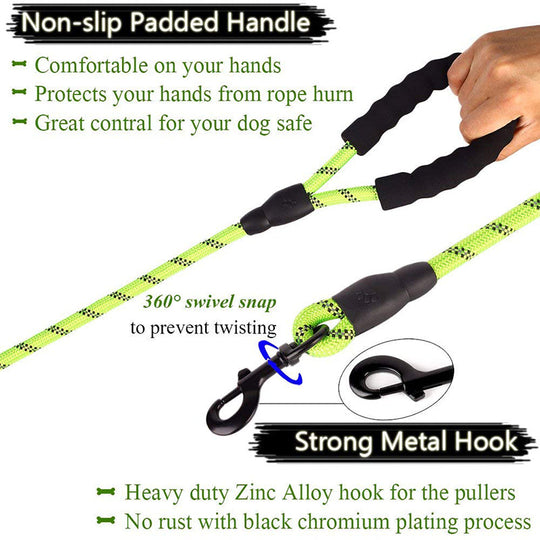 Pet Leash Outdoor Dog Leash Handle Rope P Style Adjustable Belt - MOQ 10 Pcs