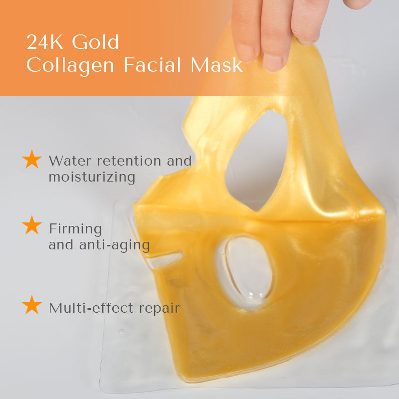 Hydra Face lift Gold Aloe Extract Collagen Facial Mask - MOQ 10 pcs