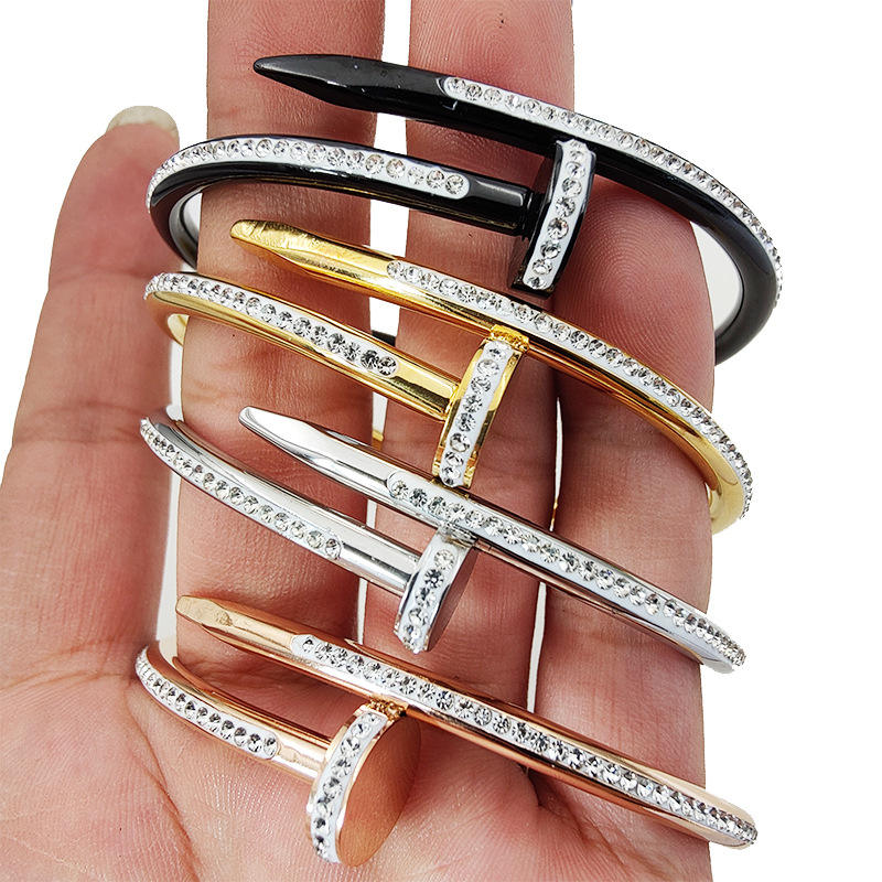 Nail bracelet for women trendy 18K Bangle - MOQ 10 Pcs