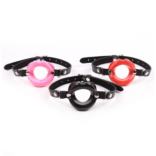 Japanese Lips O Ring Open Mouth Bondage Restraint Gag Collar