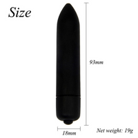 Silicone Black Vibration Finger Mini Bullet Vibrator -  MOQ 10 Pcs