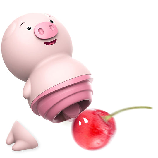 Cute Pig Rose Clitoris Stimulator 6 Speed Vibrator