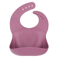 Silicone Bibs for Babies, 2 Sets Baby Feeding Bibs Waterproof Soft Durable Adjustable Bibs - MOQ 10 Pcs