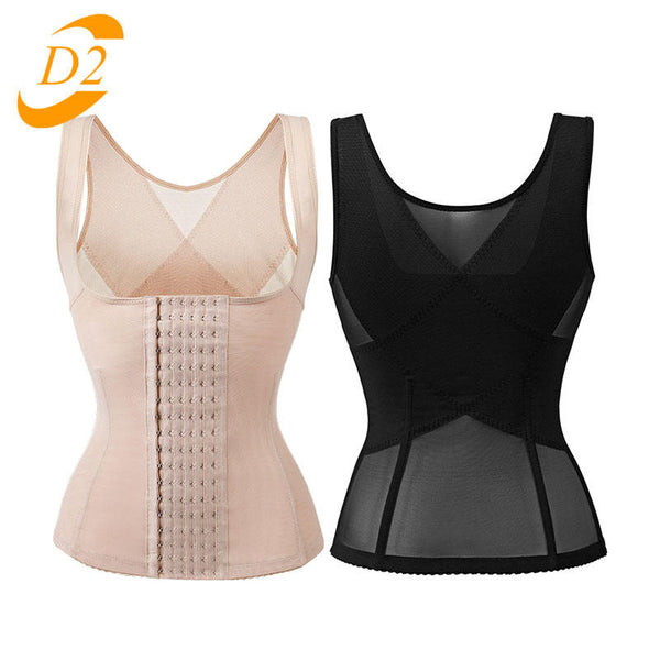 Lilvigor Waist Trainer Corset Vest for Women | Adjustable Steel Boned Body  Shaper Tank Top for Weight Loss and Workout