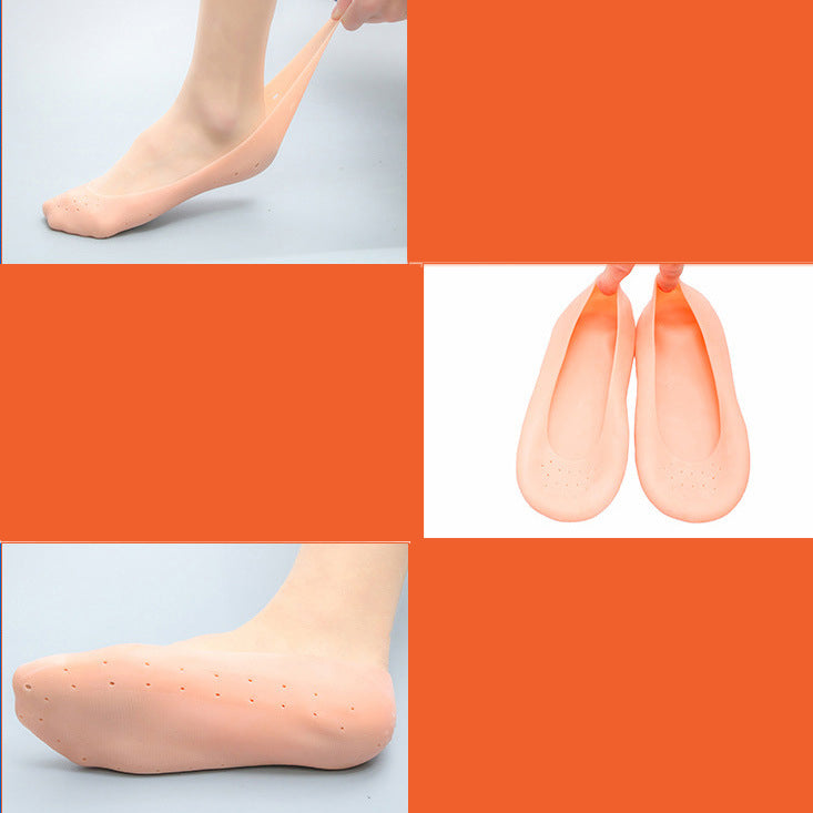 Foot Anti-Cracking Soft Comfortable Gel Moisturizing Foot Care Silicone Gel Socks - MOQ 10 Pcs