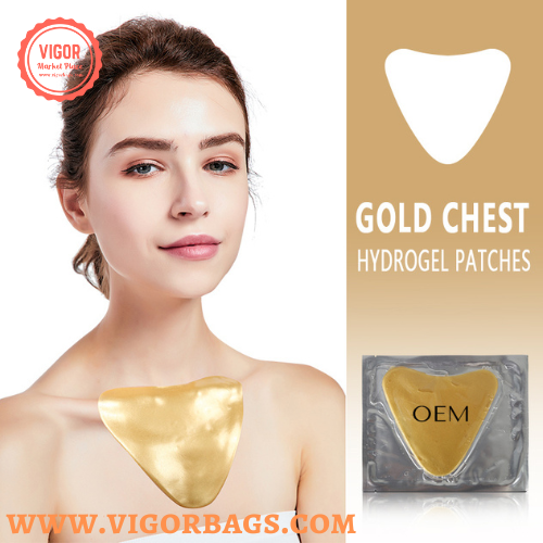 Hydrogel Gel Anti Wrinkle Gold Collagen Decollete Chest Pad - MOQ 10 pcs