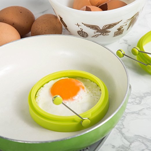 Nonstick Silicone Egg & Pancakes Molds - 4 Pcs