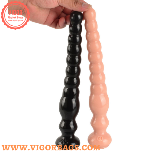 Huge Silicone Enlarge Plug Beads Toy Kit & Silicone Anal Long Bead Combo Pack