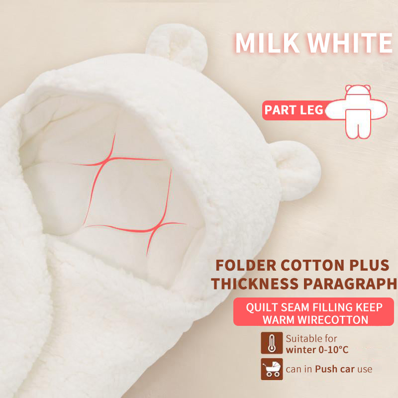 Bear Shaped Hooded Swaddle for New Born Babies - MOQ 10 Pcs