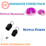 Soft & gentle Nipple Massager & Nipple Pumps Vacuum Combo Pack - MOQ 10 Pcs