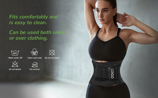 Waist trainer Slimming Workout Compression Double Belt Sweat Trainer Neoprene - MOQ 10 pcs