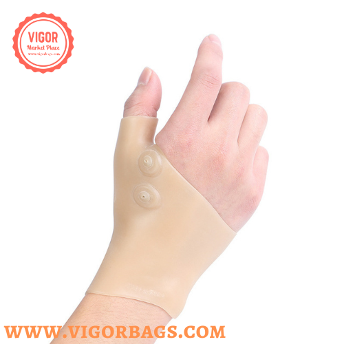 Magnetic Therapy Wrist Thumb Support Silicone Gel Arthritis Corrector Gloves - 10 Pcs