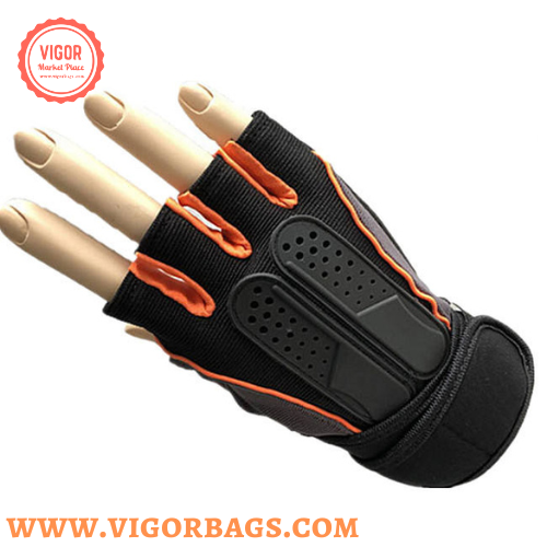 Black Fitness Gym Weight Lifting Gloves For men driving bike