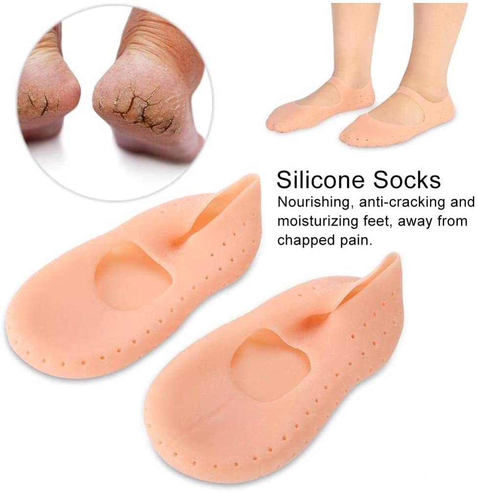 Foot Anti-Cracking Soft Comfortable Gel Moisturizing Foot Care Silicone Gel Socks - MOQ 10 Pcs