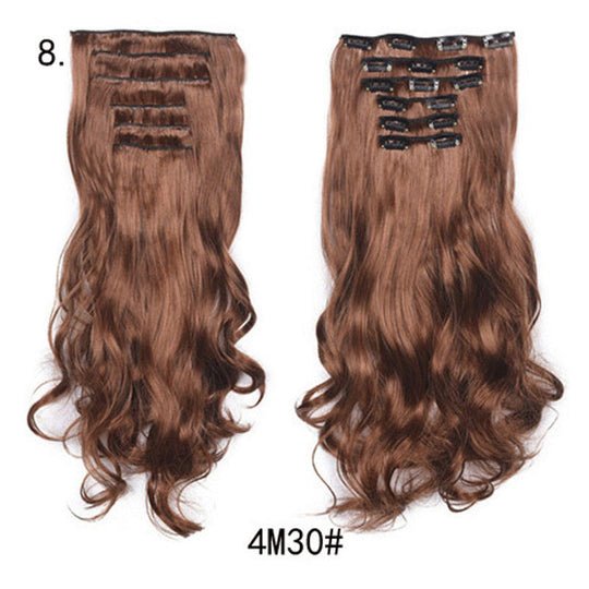 Long Curly Wavy Hair 16 Clip In Hair Extension - MOQ - 10 Sets