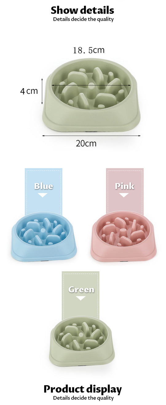 Dog feeder Bowl Puzzle Anti Gulping Interactive Bloat Durable Preventing Choking