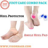 Silicone Gel Heel Protector Foot Care & Ankle Silicone Gel Heel Pad Combo Pack