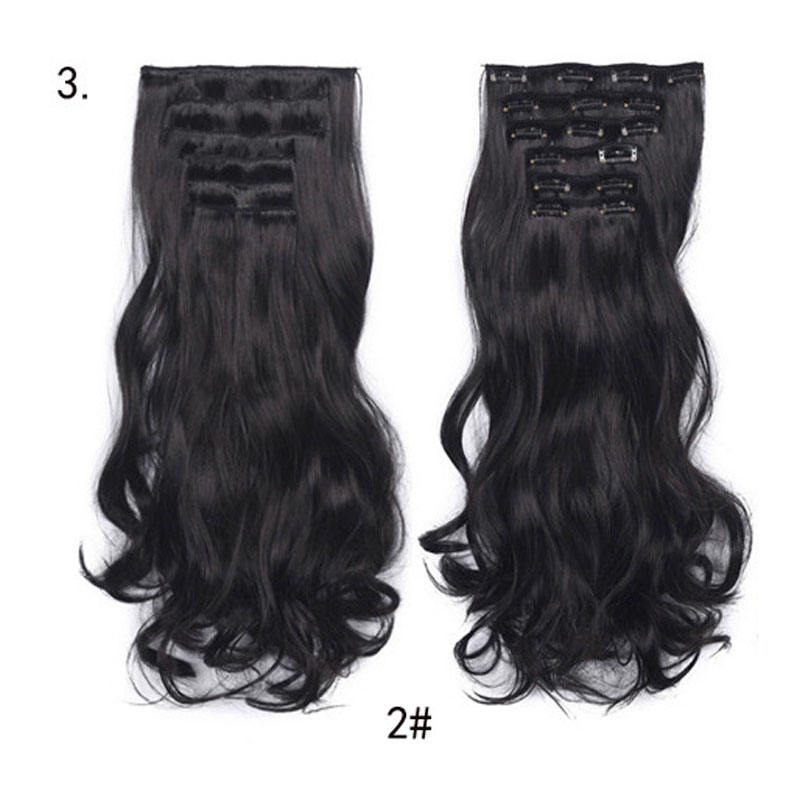 Long Curly Wavy Hair 16 Clip In Hair Extension - MOQ - 10 Sets