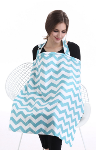 Baby Nursing Cover for Breastfeeding with Sewn-in Cloth - MOQ 10 PCS