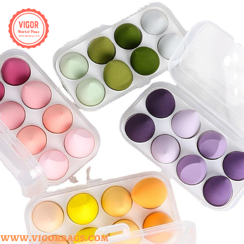 High Quality Makeup Sponge Set Makeup Sponges Blender 8pcs Set - MOQ 10 Sets