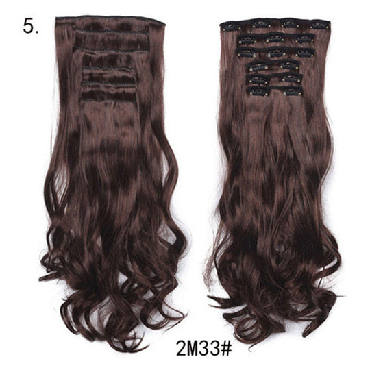 Long Curly Wavy Hair 16 Clip In Hair Extension - MOQ - 10 Sets