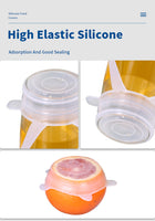 Reusable Food Grade 6 Pack Silicone Stretch Lids - MOQ 10  Pcs