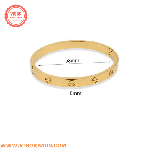 Stylish Simple Love Bangle & Nail bracelet for women trendy 18K Bangle Combo Pack - MOQ 10 Pcs