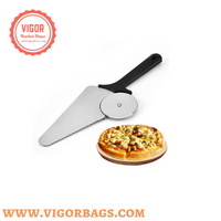 Pizza Cutter and Server Slicer Super Sharp Stainless Steel Wheel Blade - MOQ 10 pcs