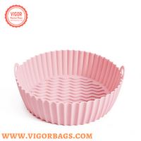 Silicone Non Stick Round Basket with Handles & 8 inch Basket Silicone Mat With Handle Combo Pack