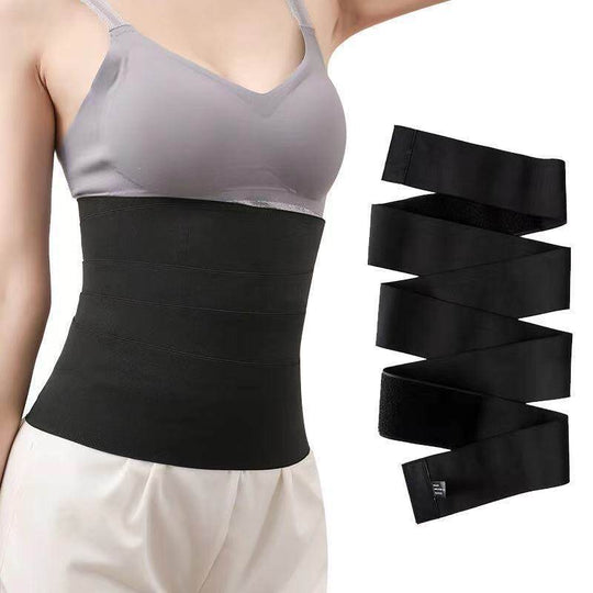 Waist Trainer with Loop Design, Tightness Adjustable & Non-Slip, Plus Size, Invisible & Flexible for Stomach, Lower Belly Fat, Post Partum Black